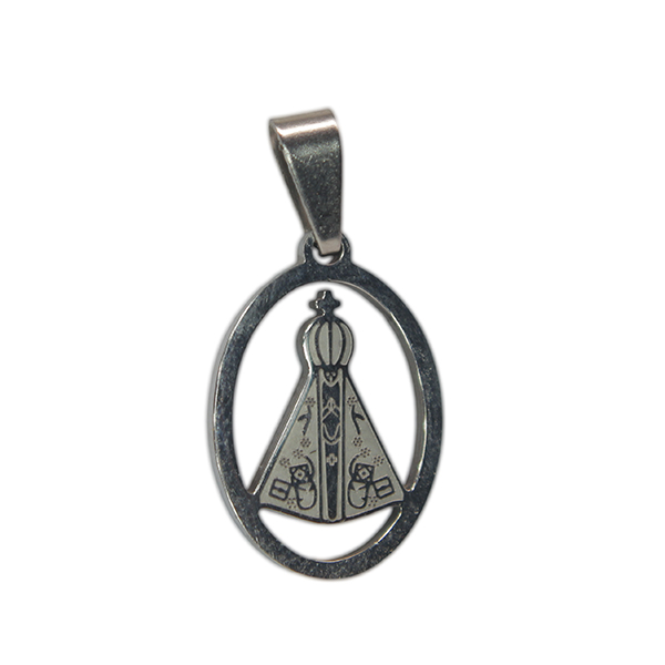 Pingente de aço Nossa Senhora Aparecida 2cm
