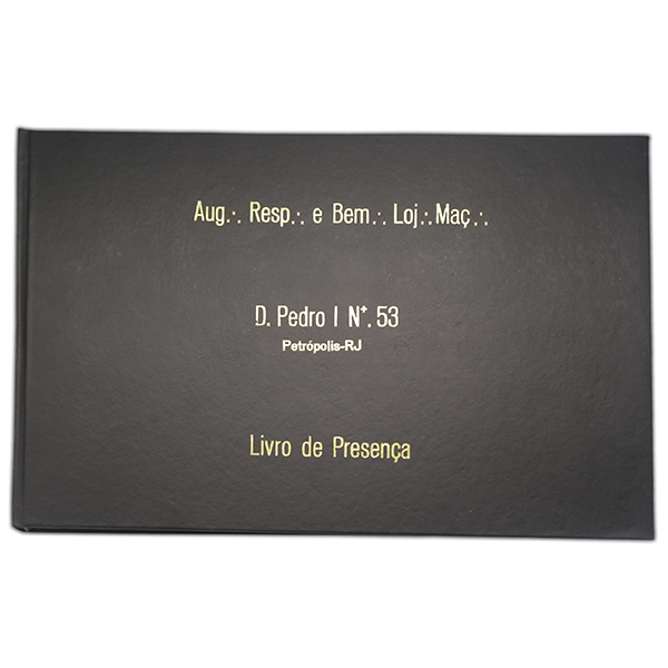 Livro de presença para Lojas Maçônicas personalizado com nome da loja